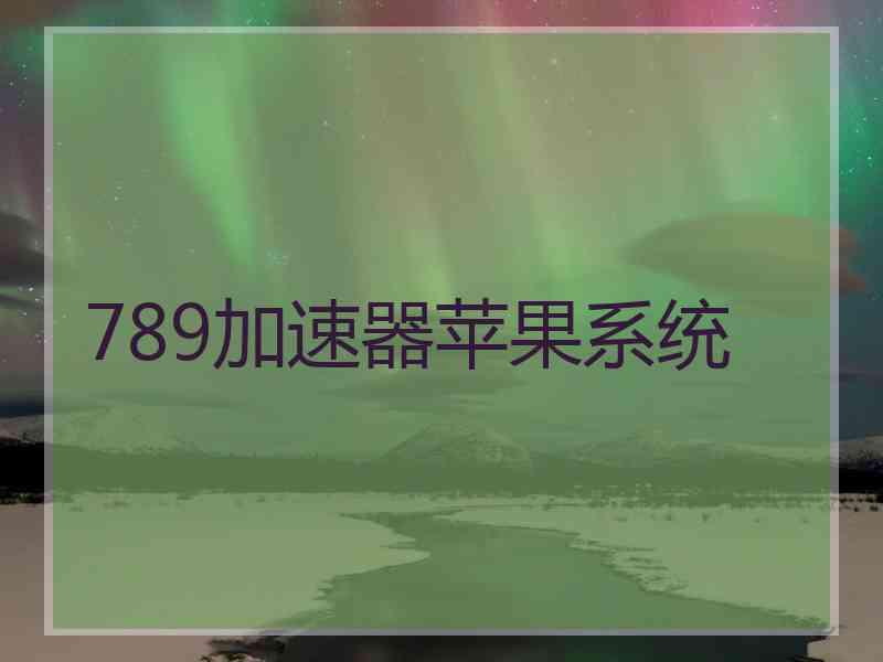 789加速器苹果系统