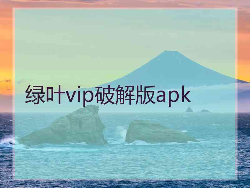 绿叶vip破解版apk