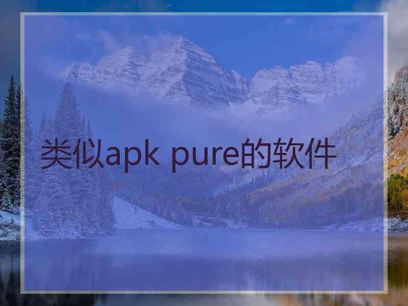 类似apk pure的软件