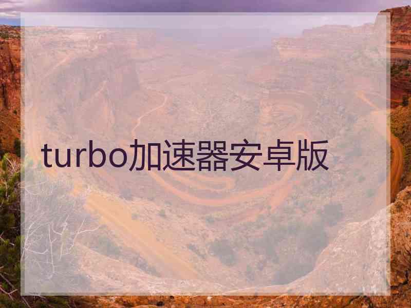 turbo加速器安卓版