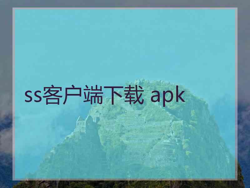 ss客户端下载 apk