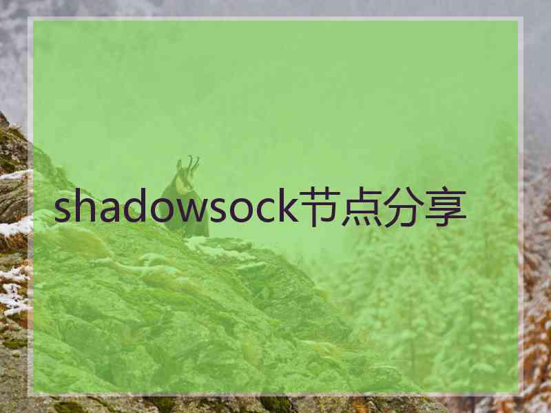 shadowsock节点分享