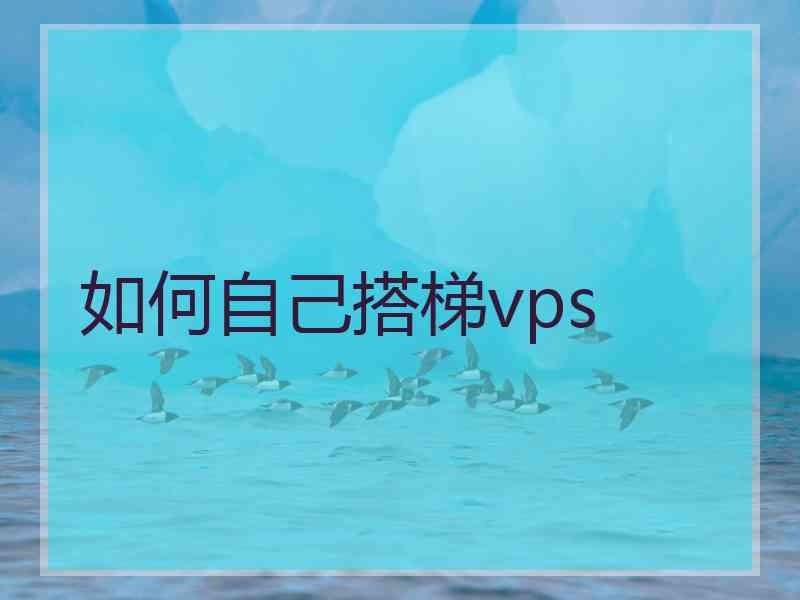 如何自己搭梯vps