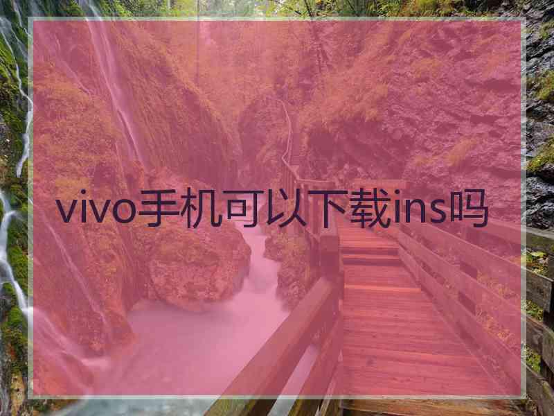 vivo手机可以下载ins吗