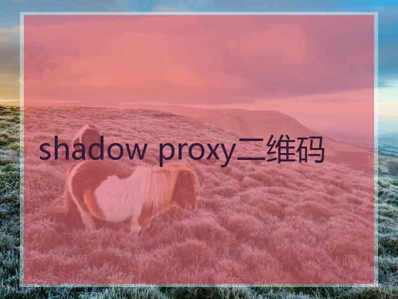 shadow proxy二维码