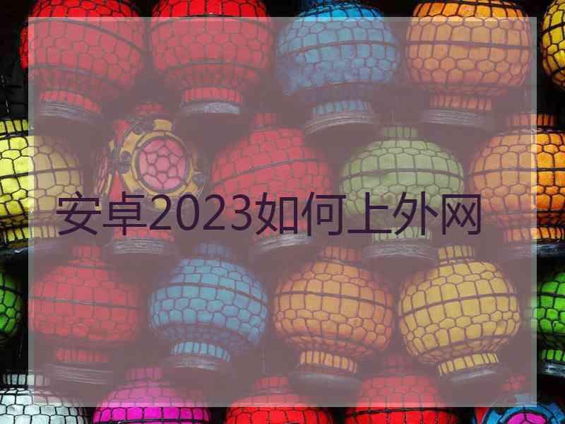 安卓2023如何上外网