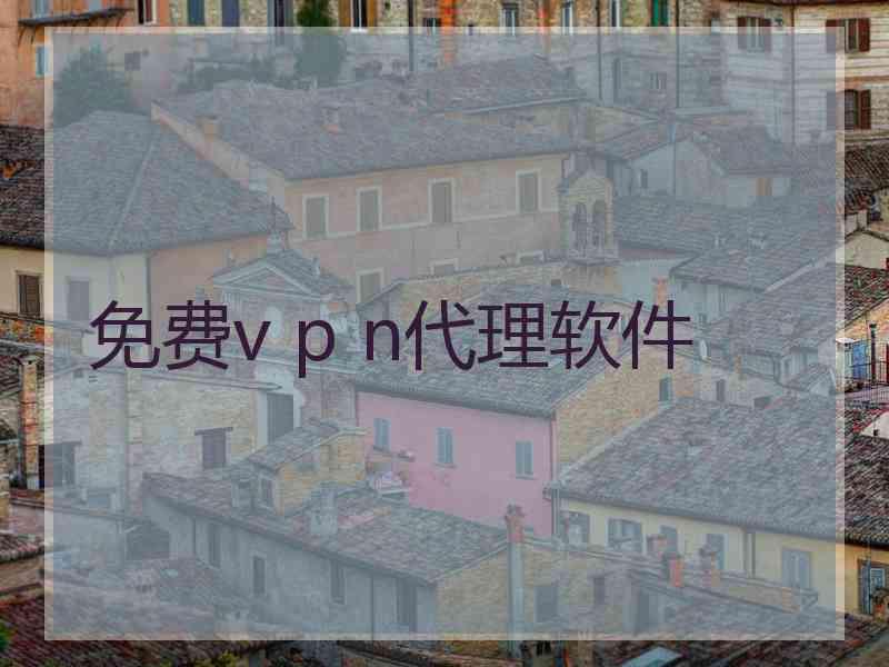 免费v p n代理软件