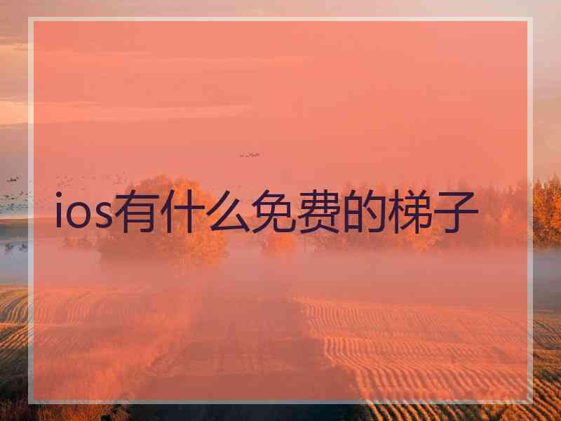 ios有什么免费的梯子